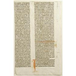Original Leaf- Gutenberg Bible (Ezekiel 39-40) Original Leaf from a Gutenberg Bible (Ezekiel 39:7 - 