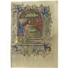 Image 1 : 1350 Illuminated Manuscript Leaf with Painting [I]Horae B.M.V