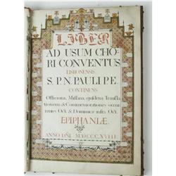 Manuscript Spanish Missal 1818 AD Usum Cho-Ri Manuscript Spanish Missal 1818