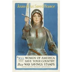 Joan of Arc World War I Poster.  Joan of Arc World War I Poster. 