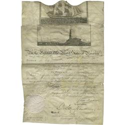 Document Signed by James Madison 1809 Document Signed by James Madison as President