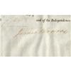 Image 2 : James Monroe Document Signed "James Monroe." James Monroe Document Signed