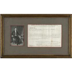 James Monroe Land Document Signed as President James Monroe Land Document Signed as President.