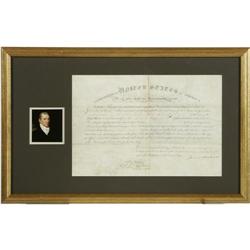 James Monroe and John C. Calhoun DS  James Monroe and John C. Calhoun Document Signed.