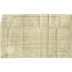 James Monroe DS  President James Monroe Document Signed,