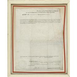 John Quincy Adams Document Signed as President John Quincy Adams Document Signed as President