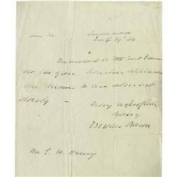 Martin Van Buren Franked Envelope and ALS. Martin Van Buren Franked Envelope and Autograph Letter Si