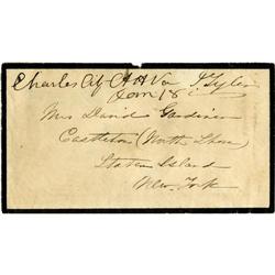 John Tyler Signature on a free-franked envelope  John Tyler Signature