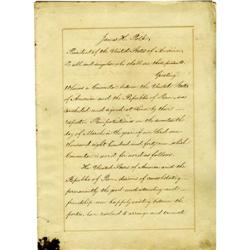 President Polk Sign Document Amending Convention  President James Knox Polk and Secretary of State J