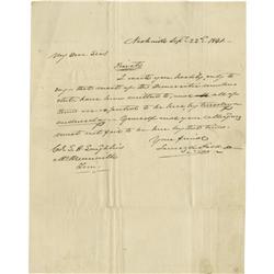 James Polk Autograph Letter Signed to Supporter James Polk Autograph Letter Signed to a Dedicated Su