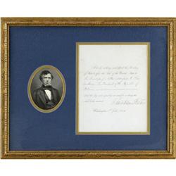 Franklin Pierce Document Signed as President Franklin Pierce Document Signed as President.