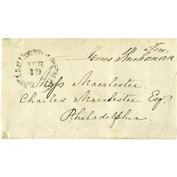 James Buchanan Free Franked Envelope Signed.  James Buchanan Free Franked Envelope Signed 