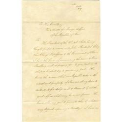 Secretary of State James Buchanan Letter Signed  Secretary of State James Buchanan Sends the Credent
