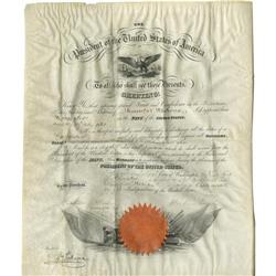 Abraham Lincoln Naval Commission Document Signed Abraham Lincoln Naval Commission Document Signed.