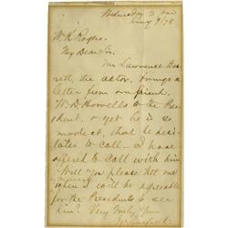 James A. Garfield Autograph Letter Signed James A. Garfield Autograph Letter Signed,