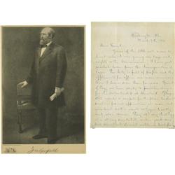 James Garfield Letter Signed : "J.A. Garfield" James Garfield Letter Signed