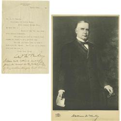 William McKinley Typed Letter w/ ANS William McKinley Typed Letter w/ Holograph Postscript Signed