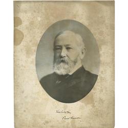 Benjamin Harrison Photo Signed, "Benj Harrison." Benjamin Harrison Photo Signed, [I]"Benj Harrison."