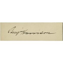 Benjamin Harrison Signature  Benjamin Harrison Signature