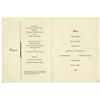 Image 2 : Herbert Hoover Signed Dinner Program Herbert Hoover Signed Dinner Program
