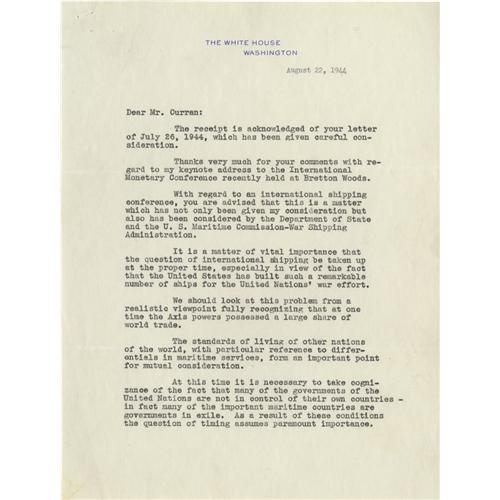 The Ultimate World War II FDR Letter, Foreshadow The Ultimate World War ...