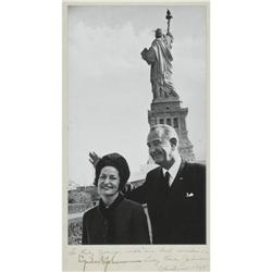 LBJ asnd Lady Bird Inscribed Signed Photograph  LBJ and Lady Bird Inscribed Signed Photograph,