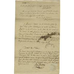 Auguste Chouteau, Founder of St. Louis DS Auguste Chouteau, Founder of St. Louis, Document Signed. A