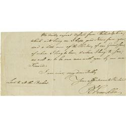 Benjamin Franklin Autographed Letter Signed to H Benjamin Franklin Autographed Letter Signed to His 