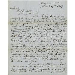 Thomas J Green Writes to President Polk 1847  Prominent Texan Thomas J Green Writes to President Pol