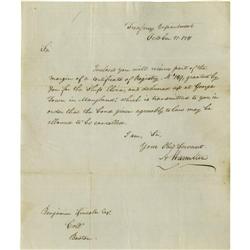 Alexander Hamilton Autograph Letter Signed.  Alexander Hamilton Autograph Letter Signed 