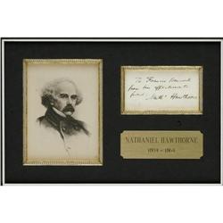 Nathaniel Hawthorne Autographed Note Signed Nathaniel Hawthorne Autographed Note Signed.