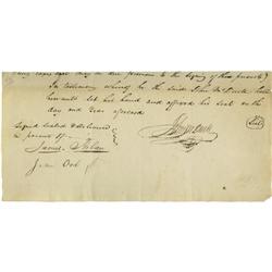 James Hoban Document Signed Q  James Hoban.  James Hoban Document Signed