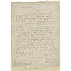 Sculptor Hiram Powers Autograph Letter Signed. Sculptor Hiram Powers Autograph Letter Signed.