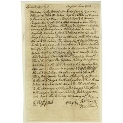G. Ross (Declaration of Independence Signer) DS  Declaration Signer George Ross Autograph Document S