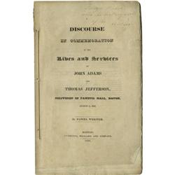 Daniel Webster Booklet Inscribed. Daniel Webster Booklet Inscribed