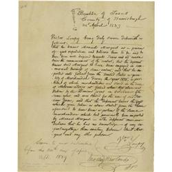 Republic of Texas Victor Loupy DS  Republic of Texas Document Signed,