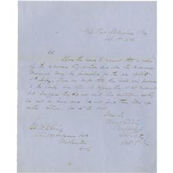 Rare General George Pickett's Signature  Rare Confederate General George E. Pickett Autographed Lett