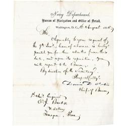 David Dixon Porter Letter Franked Cover Signed David Dixon Porter Letter and Free Franked Cover Sign