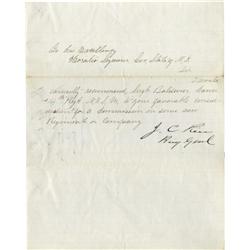 General James Clay Rice Letter Signed  General James Clay Rice Letter Signed 
