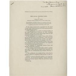 Harold H. Burton Signed American Bar Assocation  Supreme Court Justice Harold H. Burton- A Signed Am