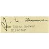 Image 2 : J. Edgar Hoover Typed Letter Signed. J. Edgar Hoover Typed Letter Signed,