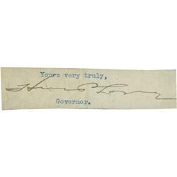 Huey P. Long TLS, Signature & Free-Frank Huey P. Long Typed Letter Signed, Signature, and Free-Frank