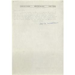 Henry A. Wallace Typed Letter Signed  Henry A. Wallace Typed Letter Signed 
