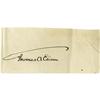Image 1 : Thomas A. Edison Full Signature on a Sheet Thomas A. Edison Full Signature on a Sheet