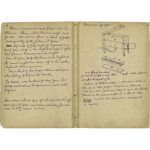 Thomas Edison Laboratory 11 Dated Note Book Thomas Edison Laboratory 11 Dated Notebook I Lamp M Thomas Edison Laboratory 11 Dated Note Book Thomas Edison Laboratory 11 Dated Notebook I Lamp M