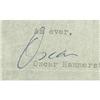 Image 1 : Oscar Hammerstein Writes to Sometime Collaborato Oscar Hammerstein Writes to Sometime Collaborator F