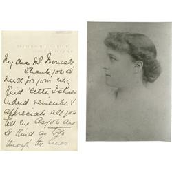 Lily Langtry Autograph Letter Signed Lily Langtry Autograph Letter Signed.