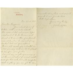 John D. Rockefeller 1883 Letter Signed John D. Rockefeller Letter Signed