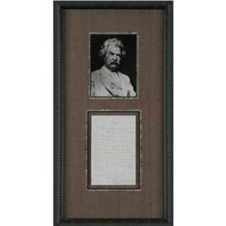 Samuel L. Clemens (Mark Twain) ALS Legendary American Author and Humorist Mark Twain Autograph Lette