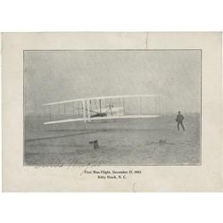 Aviation Lot - Orville Wright signed picture Aviation Lot